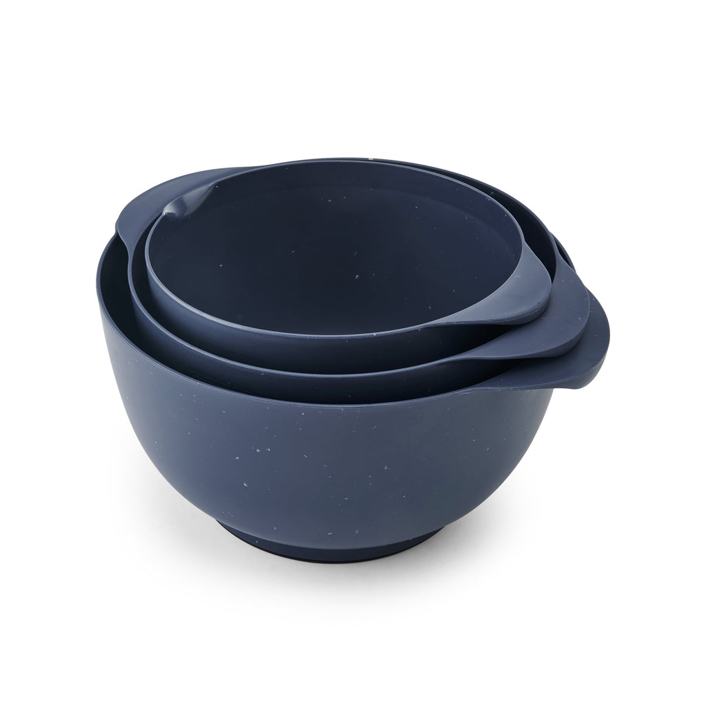 Pro Recycled 3-Piece Bowl Colander Set with Non-Slip Base