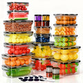 with Lids, 52 Piece Leak Proof Clear Plastic Container for , BPA-Free, Meal Set, Meal Prep Container Stackable , PP+S...