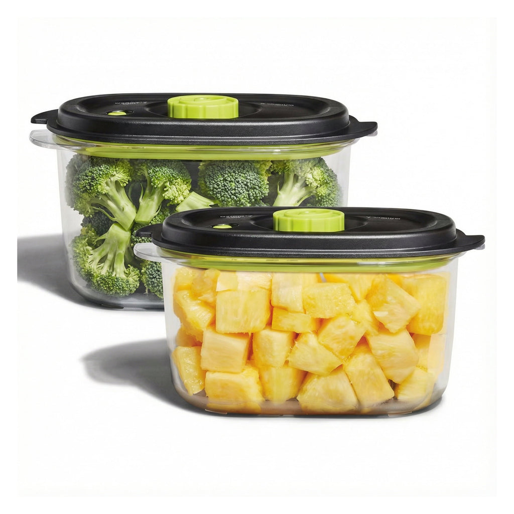 FoodSaver 5-Cup Preserve & Marinate Containers for FoodSaver Handheld Vacuum Sealers, 2-Pack BPA-Free Vacuum Sealable Containers for Airtigh