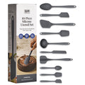 10 Piece Essentials Silicone Cooking Utensils Set Nonstick Heat Resistant Kchen Utensils Set for Cooking and Baking, ...