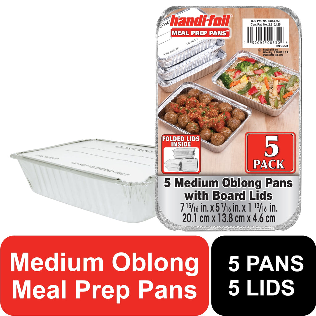 Prep Pan with Lids, 5 Count