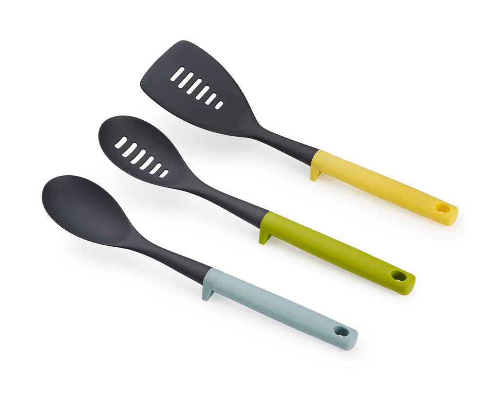 3-piece Cooking Utensil Set with Integrated Tool Rests