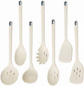 7" Silicone Cooking Utensils Set, One-Piece Style Nonstick Slotted Spoons, Spatulas, Ladle and Spoon Set, Heat Resist...