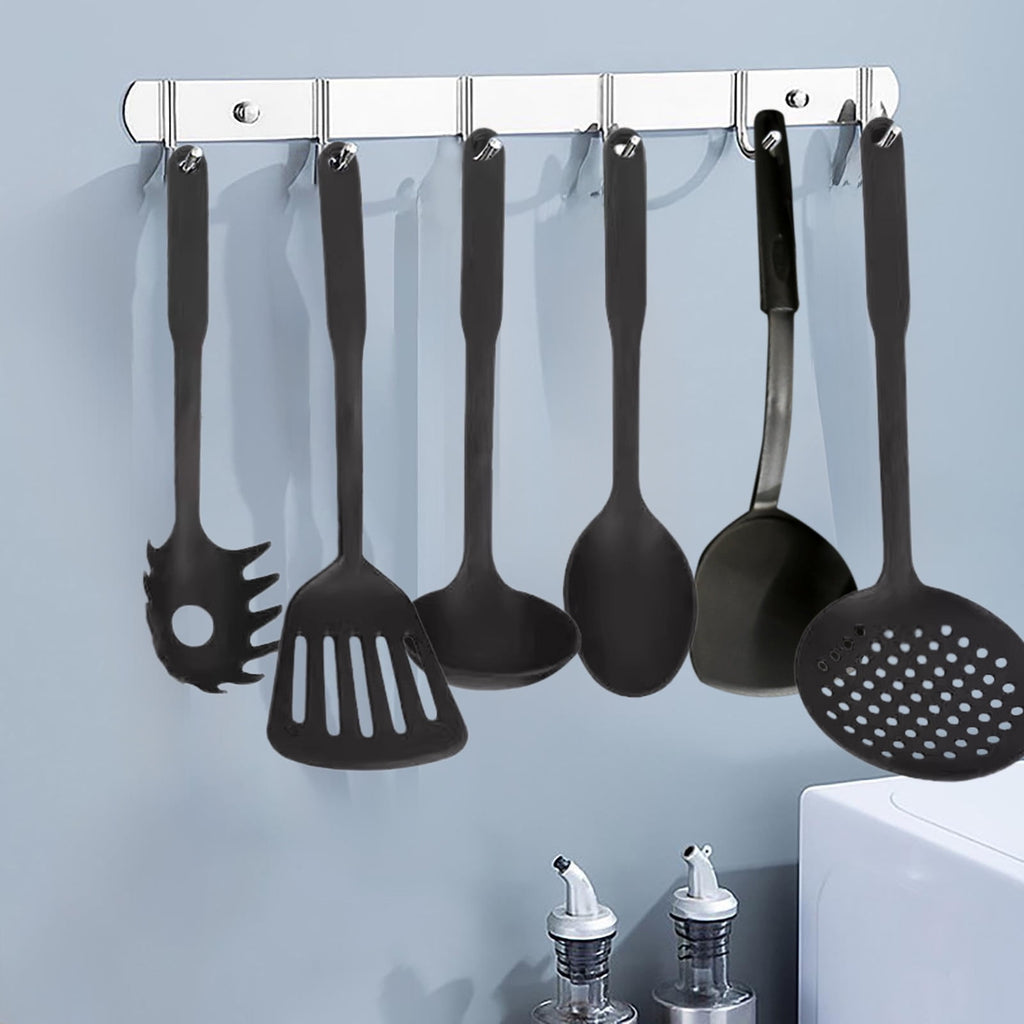 Kitchen Utensils Set,Nylon Cooking Utensils Set of 6,Non Toxic & Non Scratch Cooking Tools for Non Stick Cookware inc...