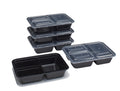 5-Pack Prep Containers with 3 Compartments and Lids, BPA-Free, Leak-Resistant, Microwave Safe, Made for Family s and ...