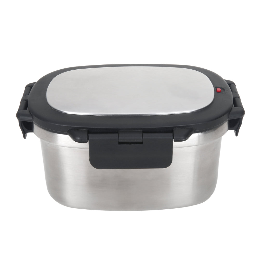 Mainstays Food Container, Reusable Insulated Stainless Steel, Rectangular, 33 oz, Ideal Use for Workday Meals and Travel to Keep Meals Hot o