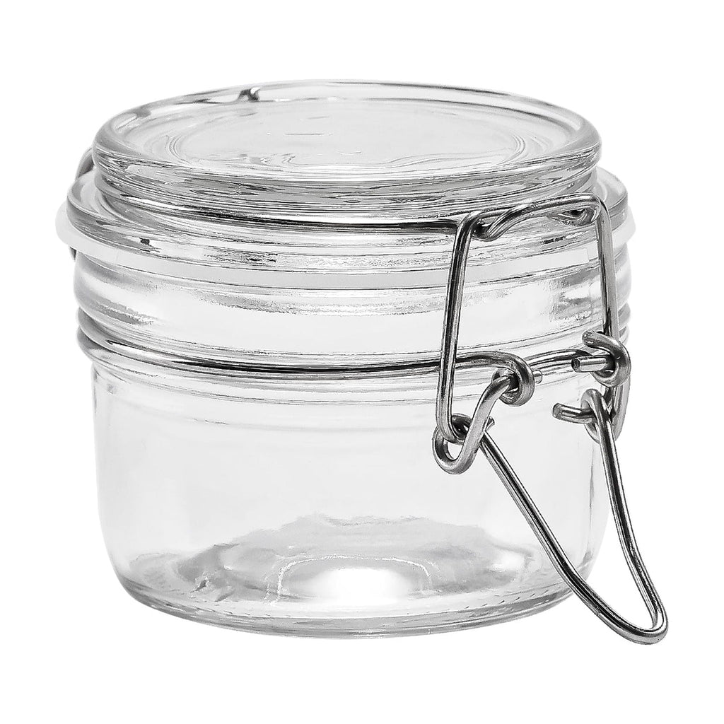 Glass Airtight Food Storage Jar with Lid, Clear Cereal and Dry Food Storage Container for Kitchen Pantry Organization