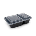 5-Pack Prep Containers with 2 Compartments and Lids, BPA-Free, Microwave & Dishwasher Safe, Made for Family s and Eas...
