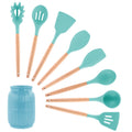 9 Piece Silicone and Wood Cooking Utensils
