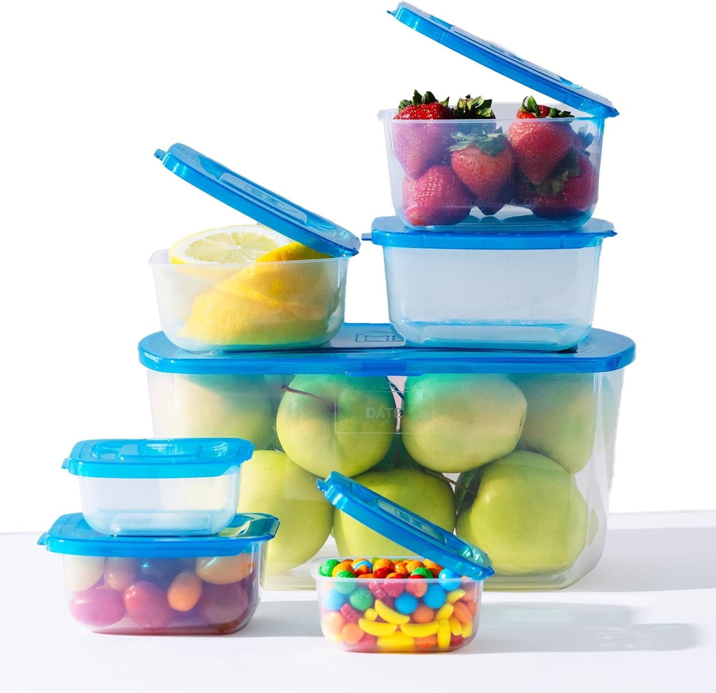with Attached - 7 Pack - Free Plastic, Leakproof for Food and Essentials