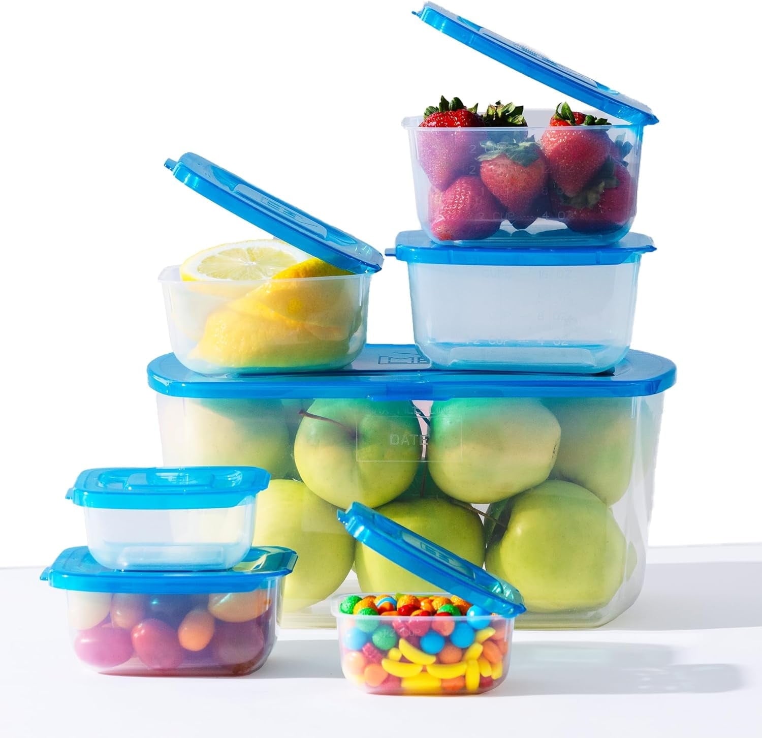 with Attached - 7 Pack - Free Plastic, Leakproof for Food and Essentials