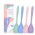Nextop Silicone Spoon Spatula Set of 4 - Heat Resistant Non-Stick Rubber Spoonula, Seamless Silicone Kitchen Scraper Utensil - Mixing, Bakin