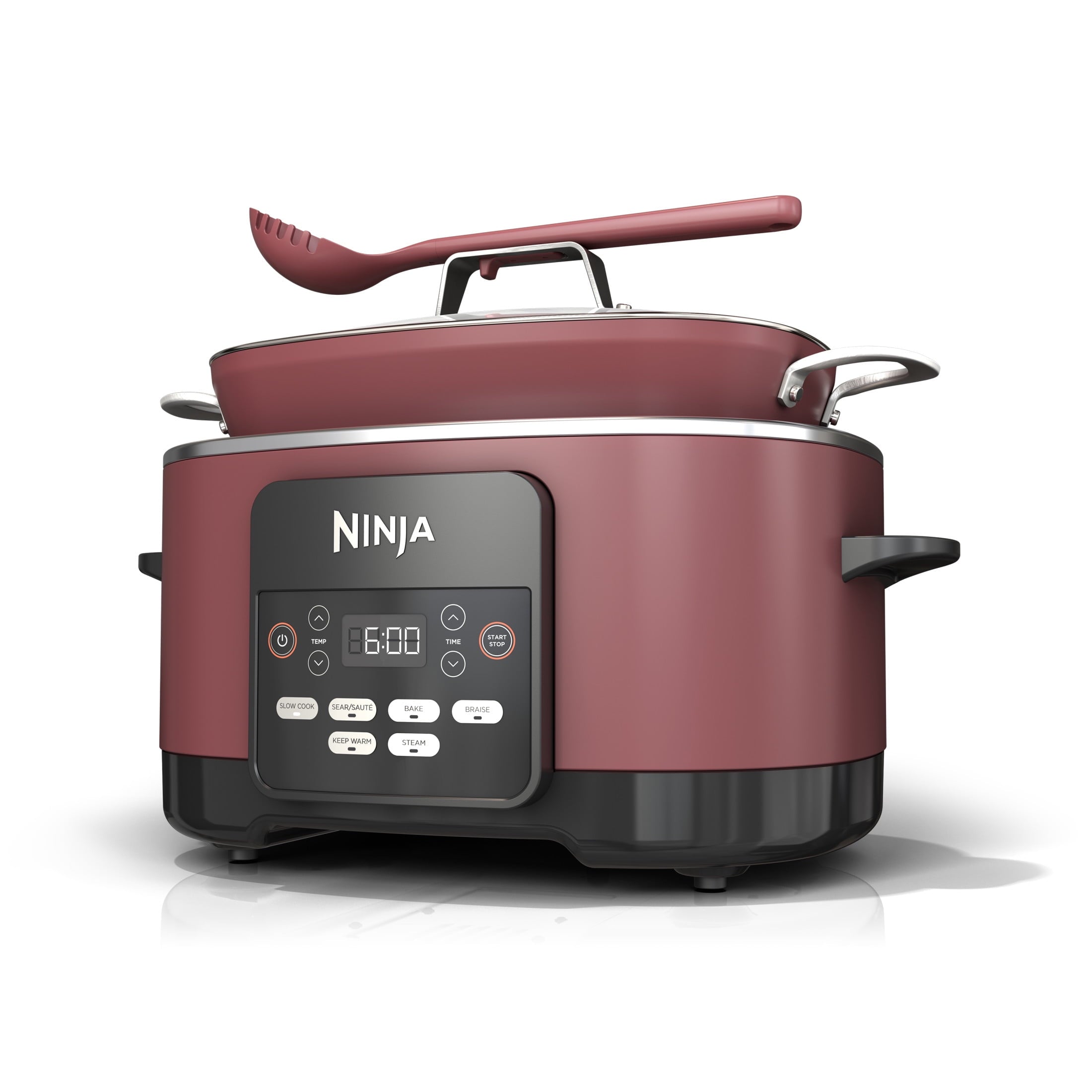 10-in-1 Possible 8.5 Qt Multi-Cooker, Slow Cook, Dutch Oven, Steamer, Triple Heat Fusion, Glass Lid & Integrated Spoo...