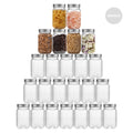 16 oz Airtight Jars with Silver Lids Plastic Food Storage Canister Clear Kitchen Jar Containers for Candy, Cookie, Ri...