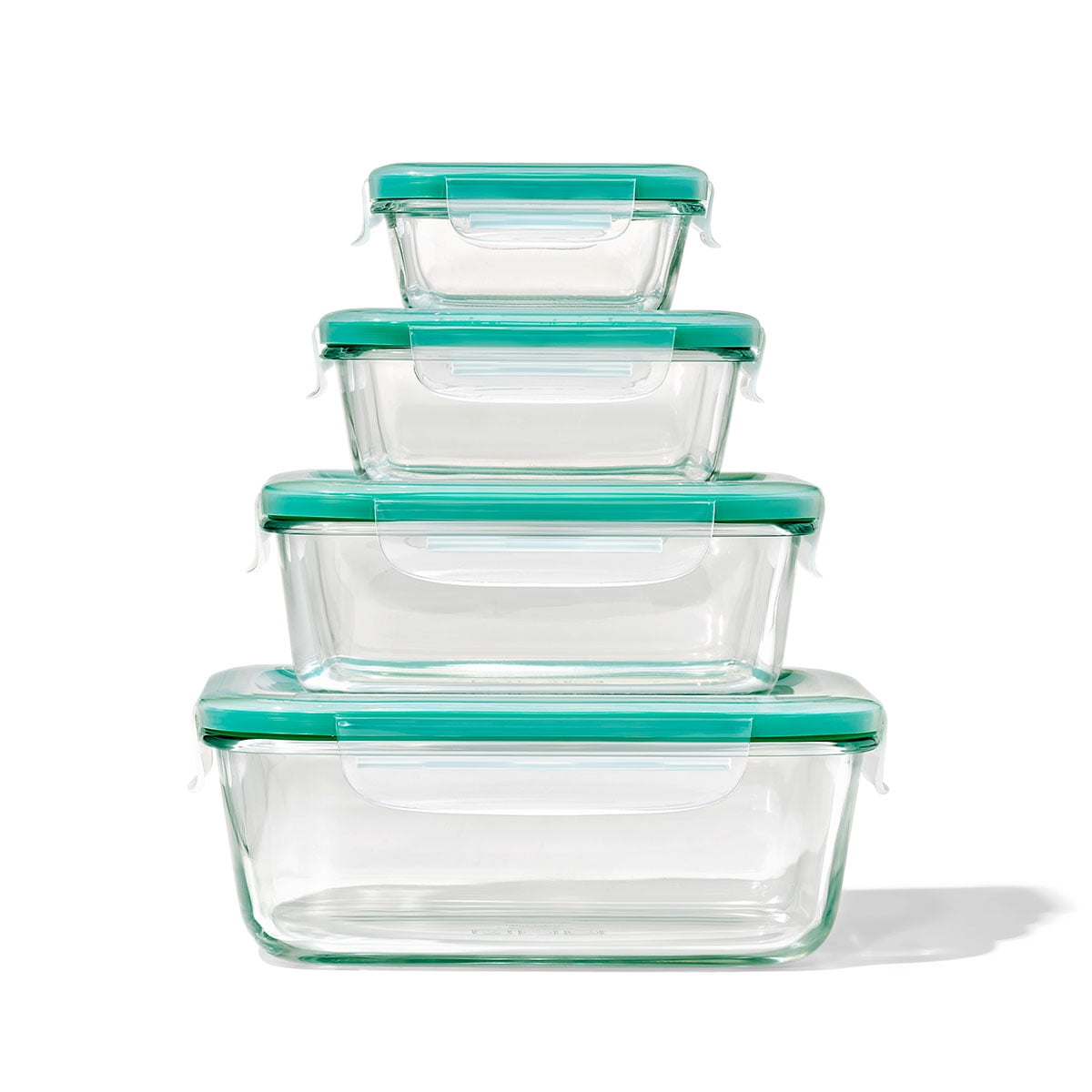 Seal 8-Piece Everyday Glass Container Set, Well Suited to Refrigerator Organization and Meal Prep