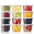 16 oz Deli Food Storage Containers, White Polypropylene, Airtight, Vegetables, 40 Count
