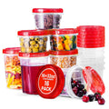 16 PCS Freezer Soup Containers with Lids-16 Plastic 16/32 OZ Deli Containers with Twist Top Lids-Food Storage Contain...