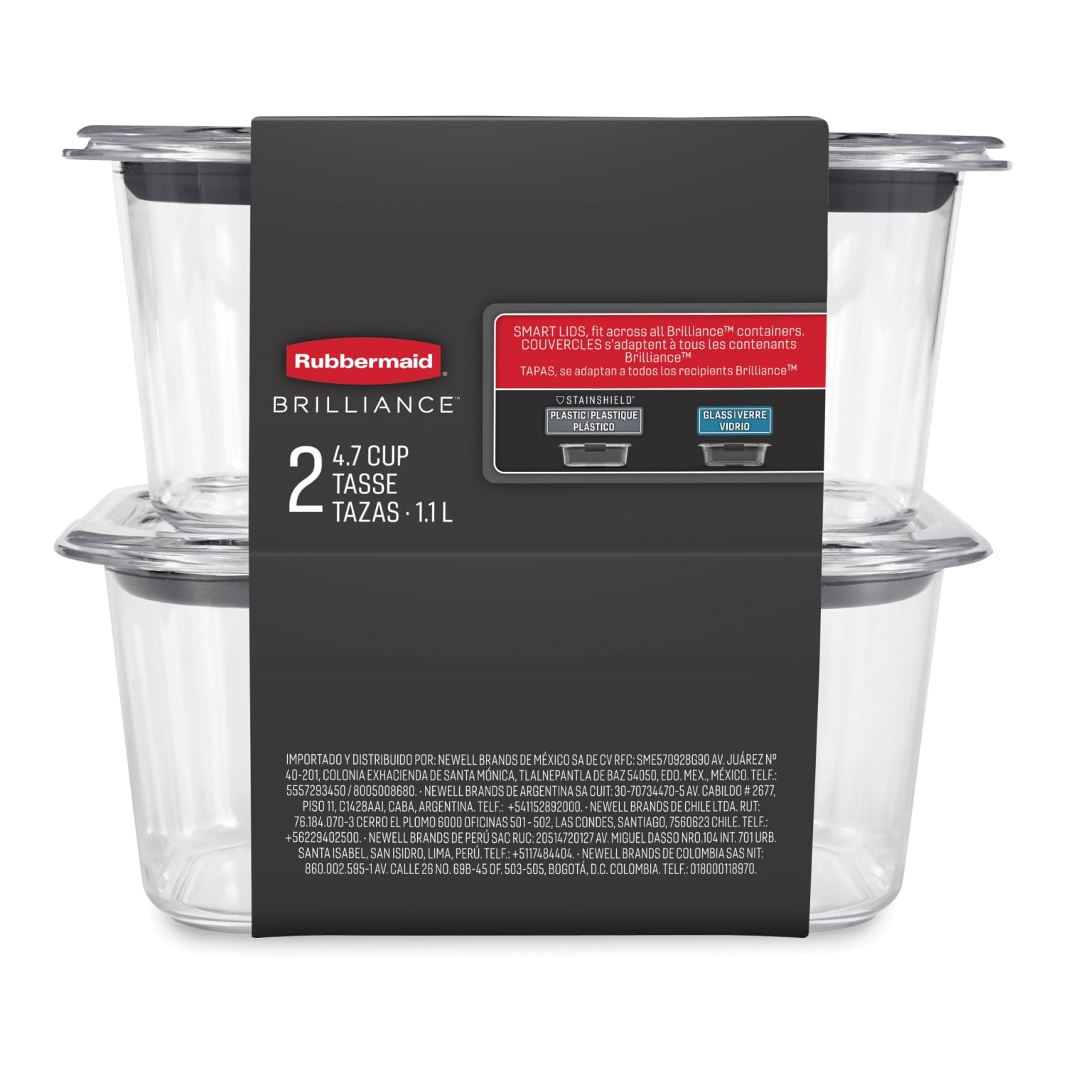 Storage Container, Medium Deep, 4.7 Cup, 2-Pack