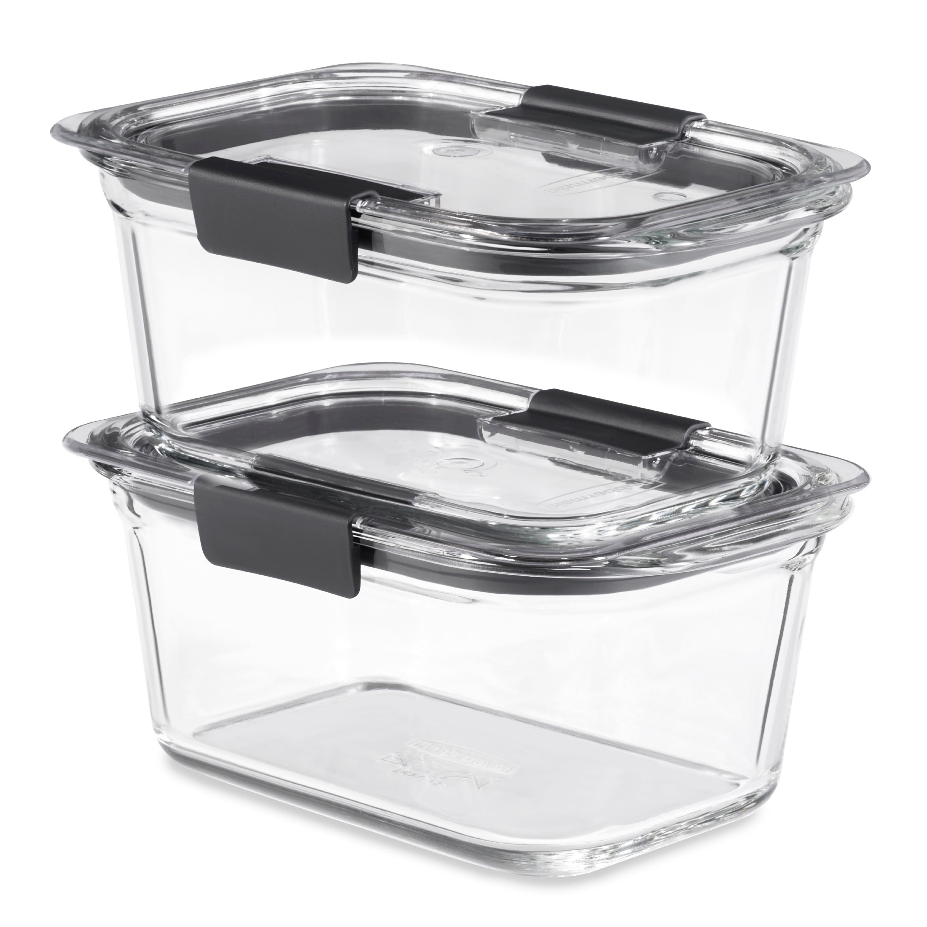 Glass Food Storage Containers, 2-Pack with Lids, Free and Leak Proof, 4.7 Cup, Ideal Use for Meal Prep and Batch Cooking