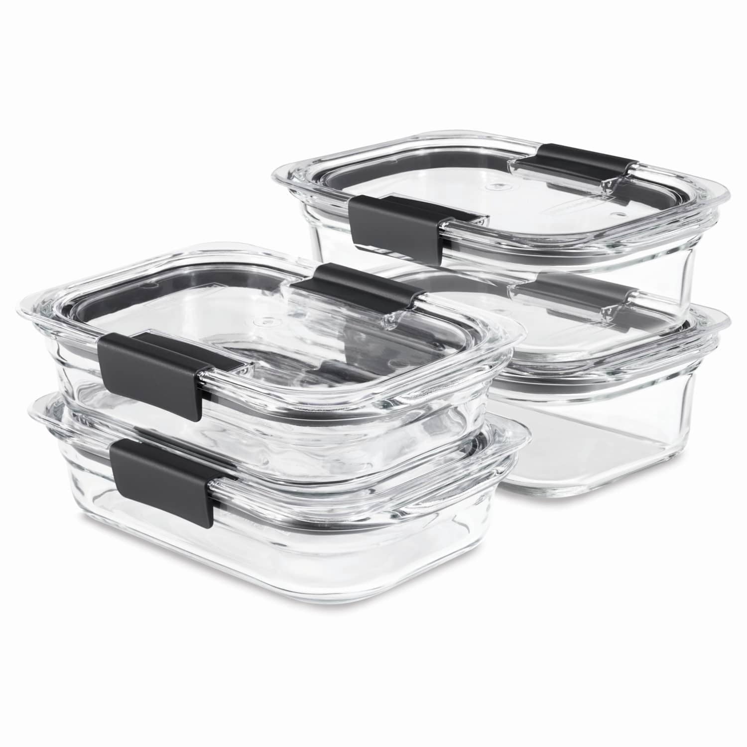 Glass Variety Set of 4 Food Storage Containers with Latching Lids