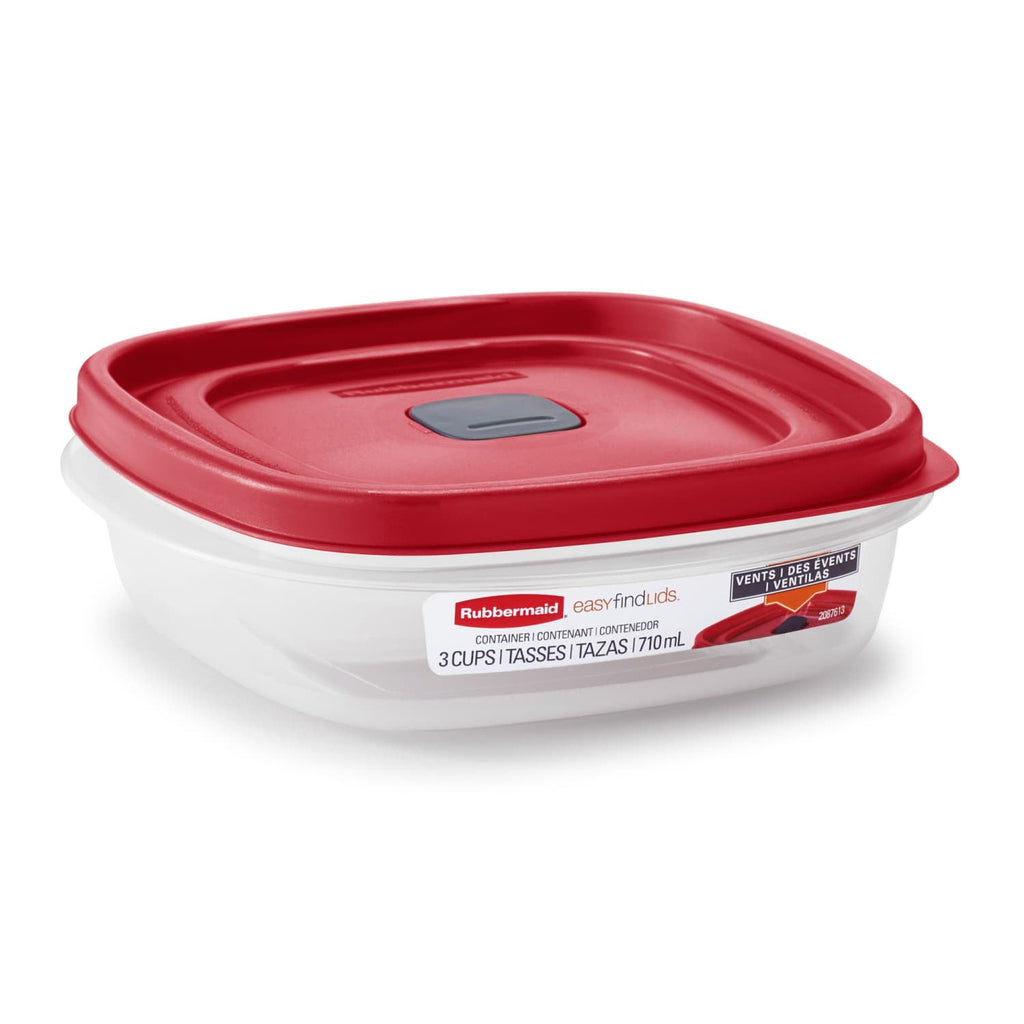 3-Cup Round Food Storage Container, Racer Red