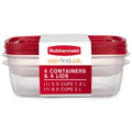 Storage Container Value Pack with Lids, 1-8.5 (2.0 Liter) Cup, 1-5.5 Cup (1.3 Liter)