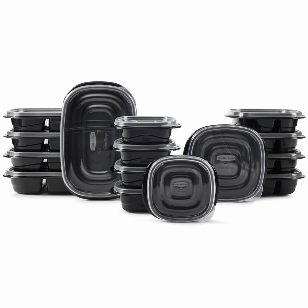 Rubbermaid TakeAlongs Meal Prep Food Storage Containers with Divided Base, 30 Pieces Value Pack