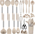 Silicone Cooking Utensils Set, 28 Pcs Kitchen Utensils Set for cooking, Heat Resistant Spatula Set, Food Grade Silico...