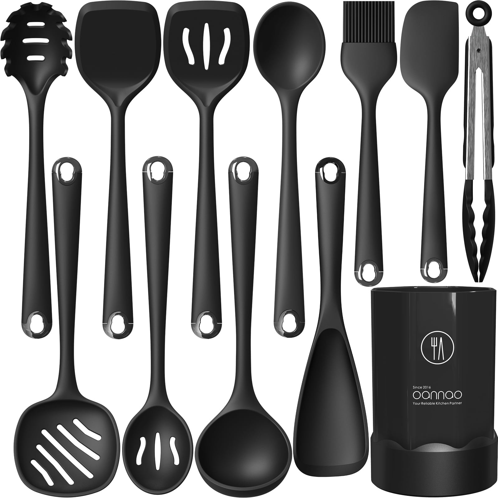 Silicone Kitchen Utensils Set, 600°F Heat Resistant Silicone Cooking Utensils, Spatula, Spoon, Whisk, Tongs, Kitchen Gadgets Tools Sets for
