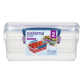 2L Plastic Food Storage Containers, Set of 2