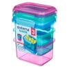3-Piece Storage Containers with Lids for Lunch, Meal Prep, and Leftovers, Dishwasher Safe, 1.6-Cup, Blue/Green/Pink