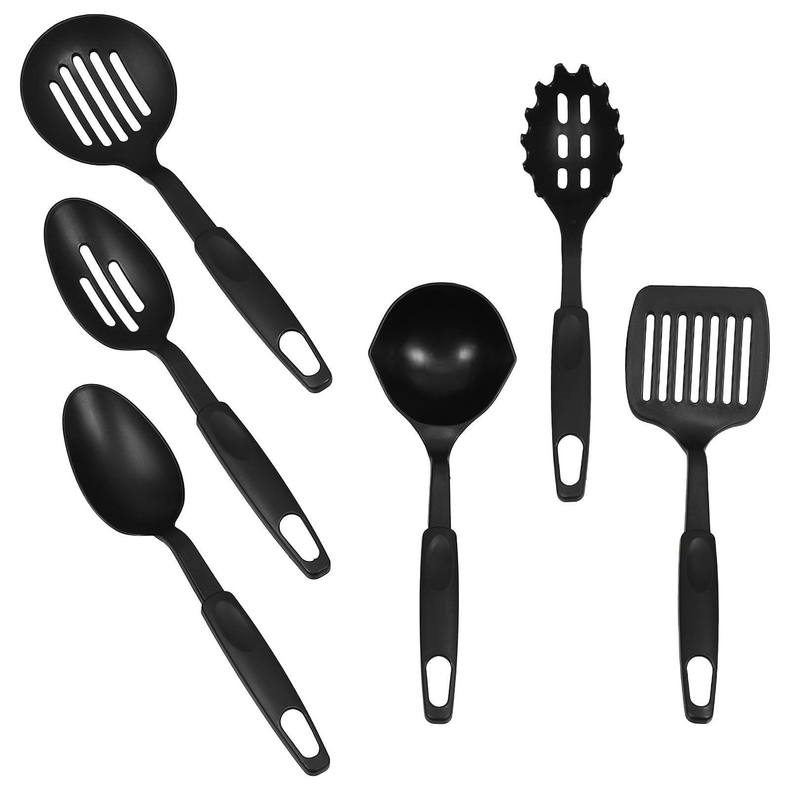 Utensils Set 6Pcs Black Kitchen Utensil for Non Stick Cookware and Versatile Use