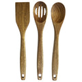 TB Home 3 Piece Acacia Wood Kitchen Utensils Set, Wooden Cooking Utensils Set