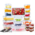 Containers with Airtight Lids: 52 PCS Kitchen Containers for Pantry Organizers and , BPA-Free Meal Prep Container wit...