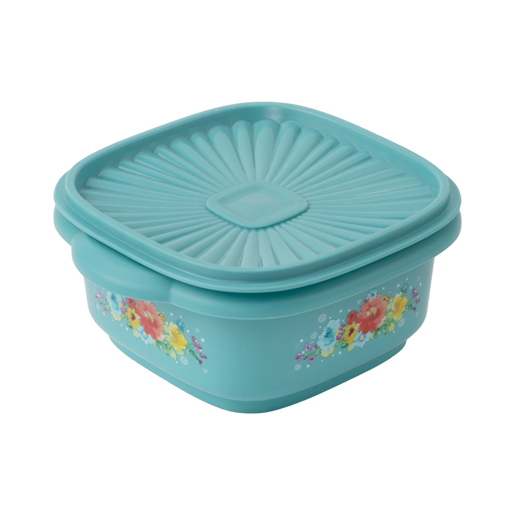 5 Cup Plastic Food Storage Container with Lid, Breezy Blossom