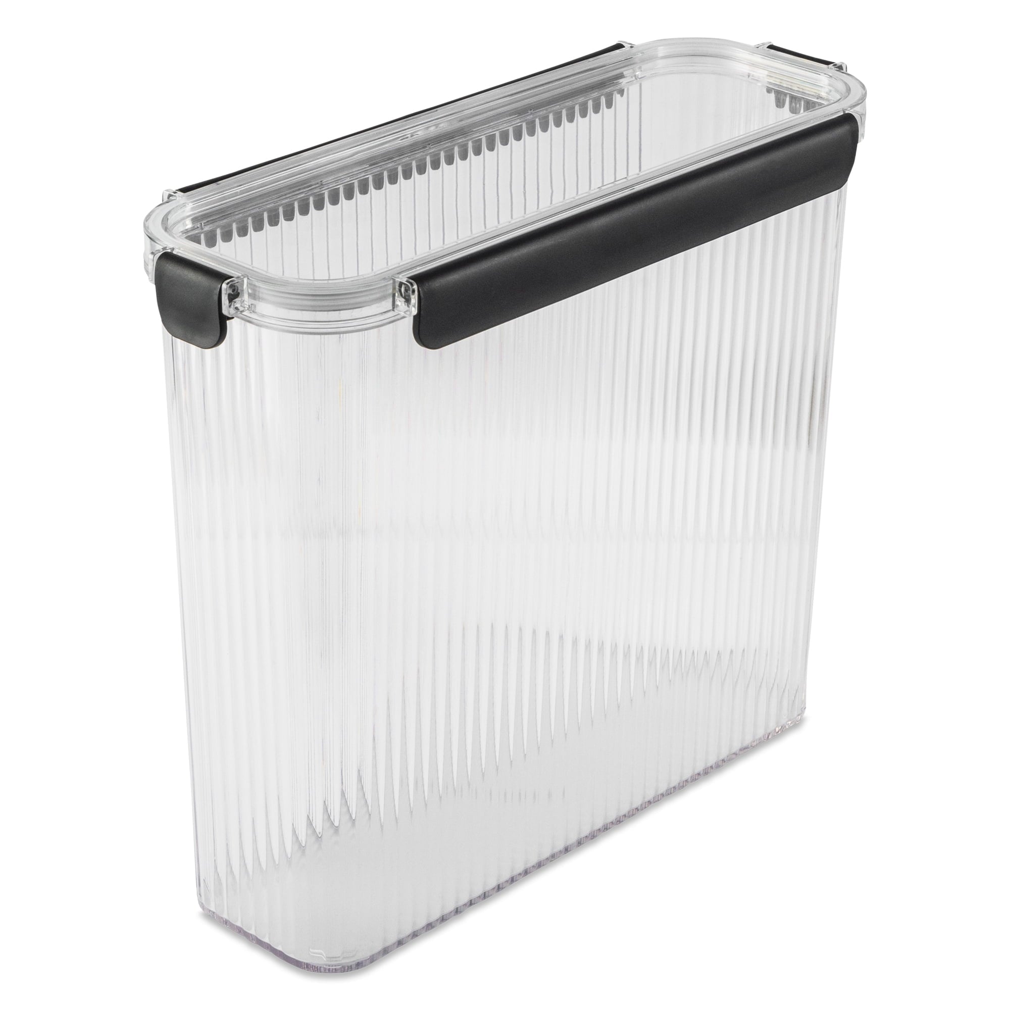 Thyme & Table 20.5 Cup Clear Ribbed Pantry Storage Container