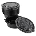 24-Piece Meal Prep Food Container Set, Black