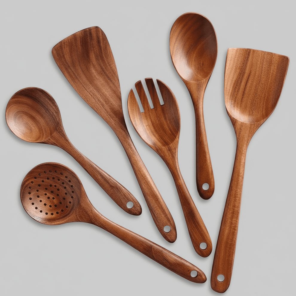 Wooden Cooking Utensil Set, 7pcs
