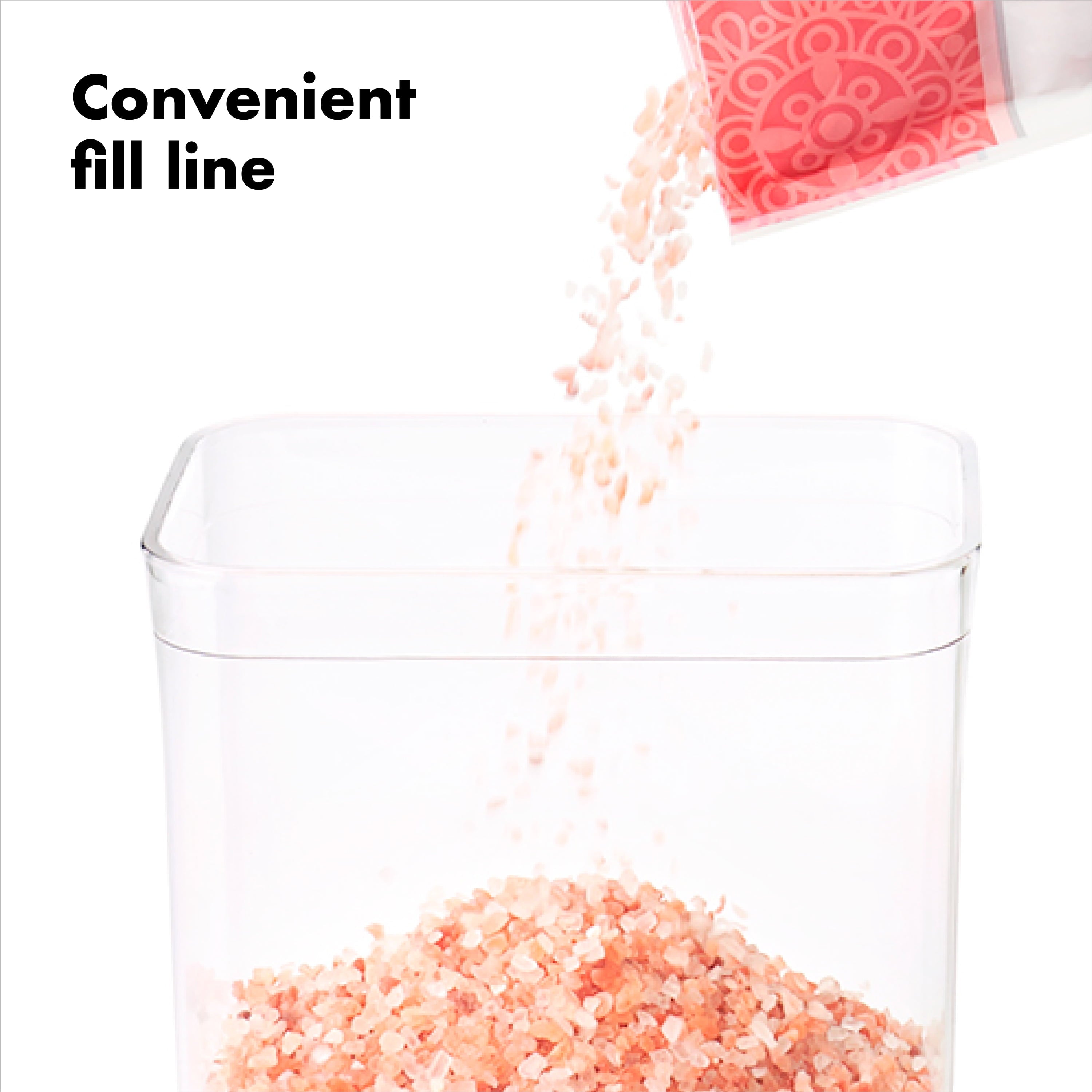 OXO SoftWorks 3-Piece POP Food Storage Container Value Set, Clear/White - Image 4