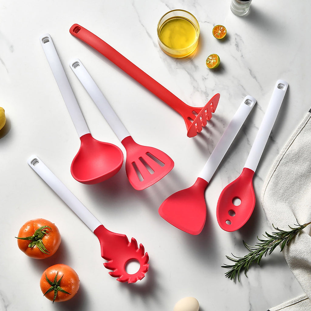6 Pcs Silicone Cooking Utensils Set, Non Scratch & Non Stick Cooking Utensils Set Heat Resistant Cookware Kitchen Gad... - Image 6