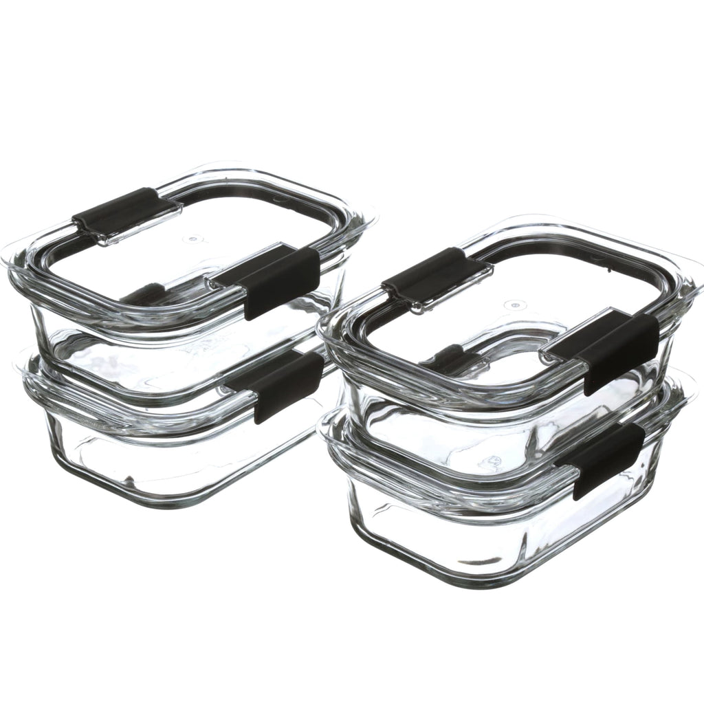 Glass Set of 4 Food Storage Containers with Latching Lids, 3.2 Cups - Image 3