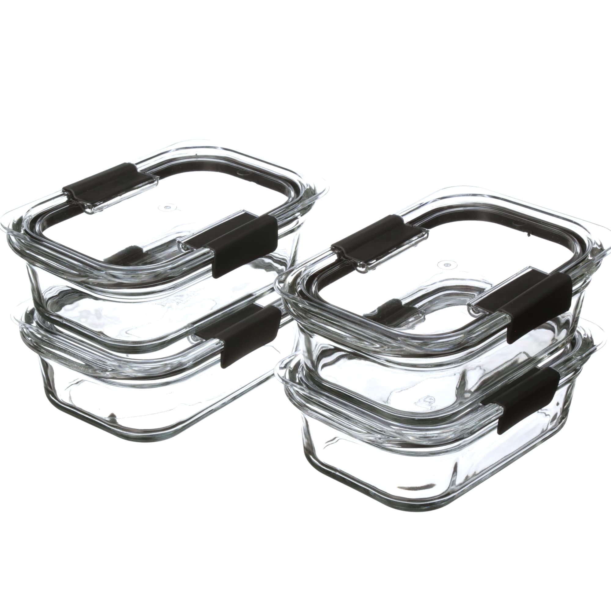 Glass Set of 4 Food Storage Containers with Latching Lids, 3.2 Cups - Image 3