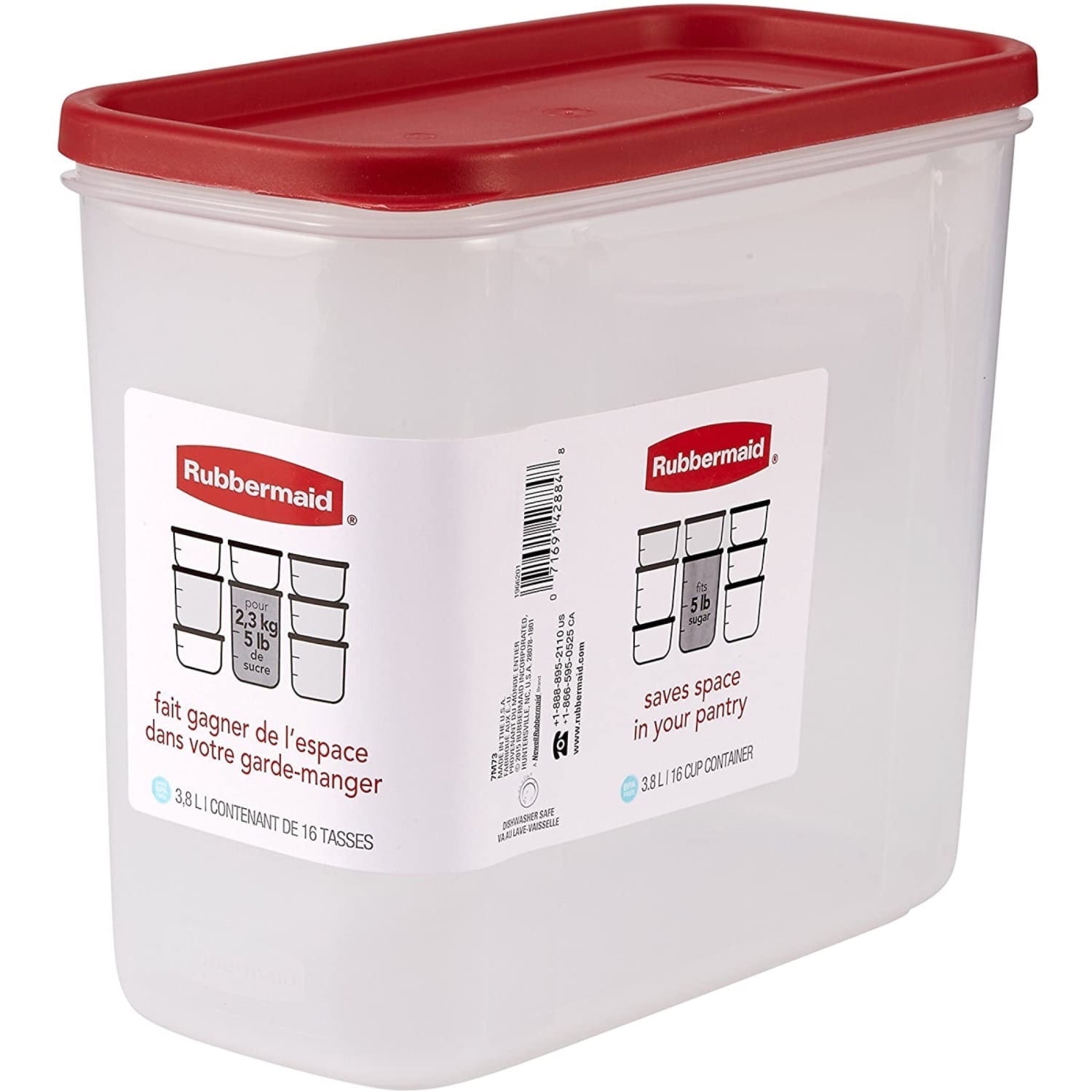 Food Storage Container, 16 Cup, Racer Red - Image 6