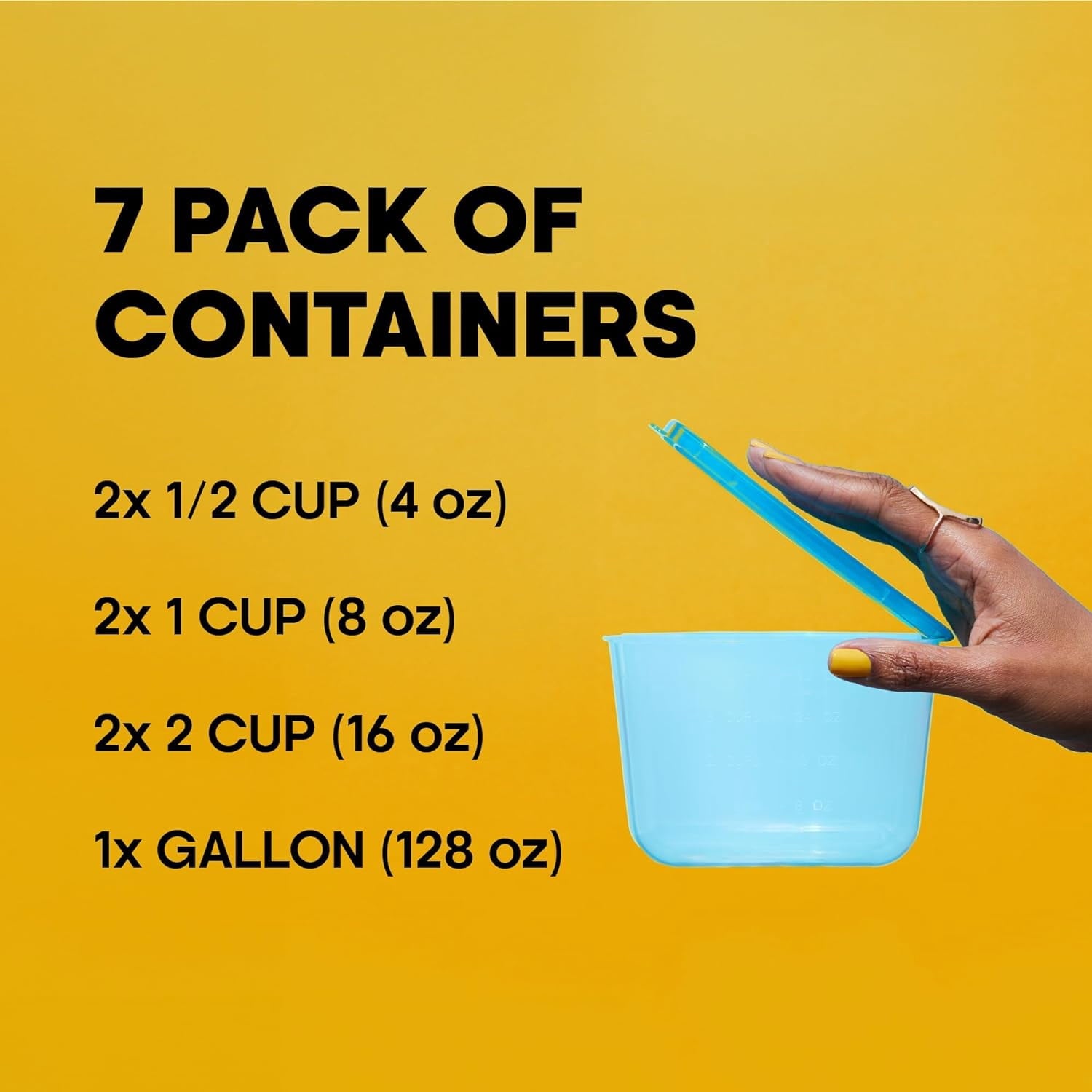 with Attached - 7 Pack - Free Plastic, Leakproof for Food and Essentials - Image 2