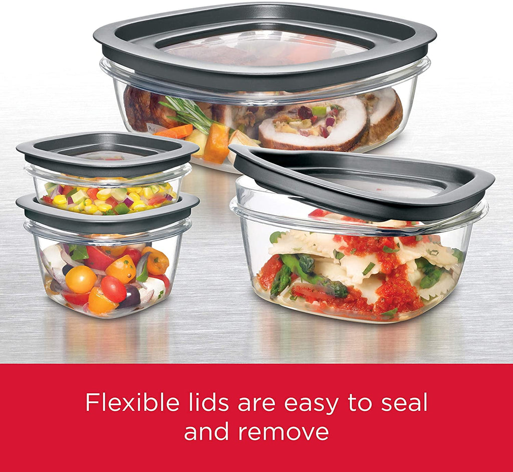 Rubbermaid Premier Tritan Variety Set of 5 Food Storage Containers, Clear Meal Prep - Image 3