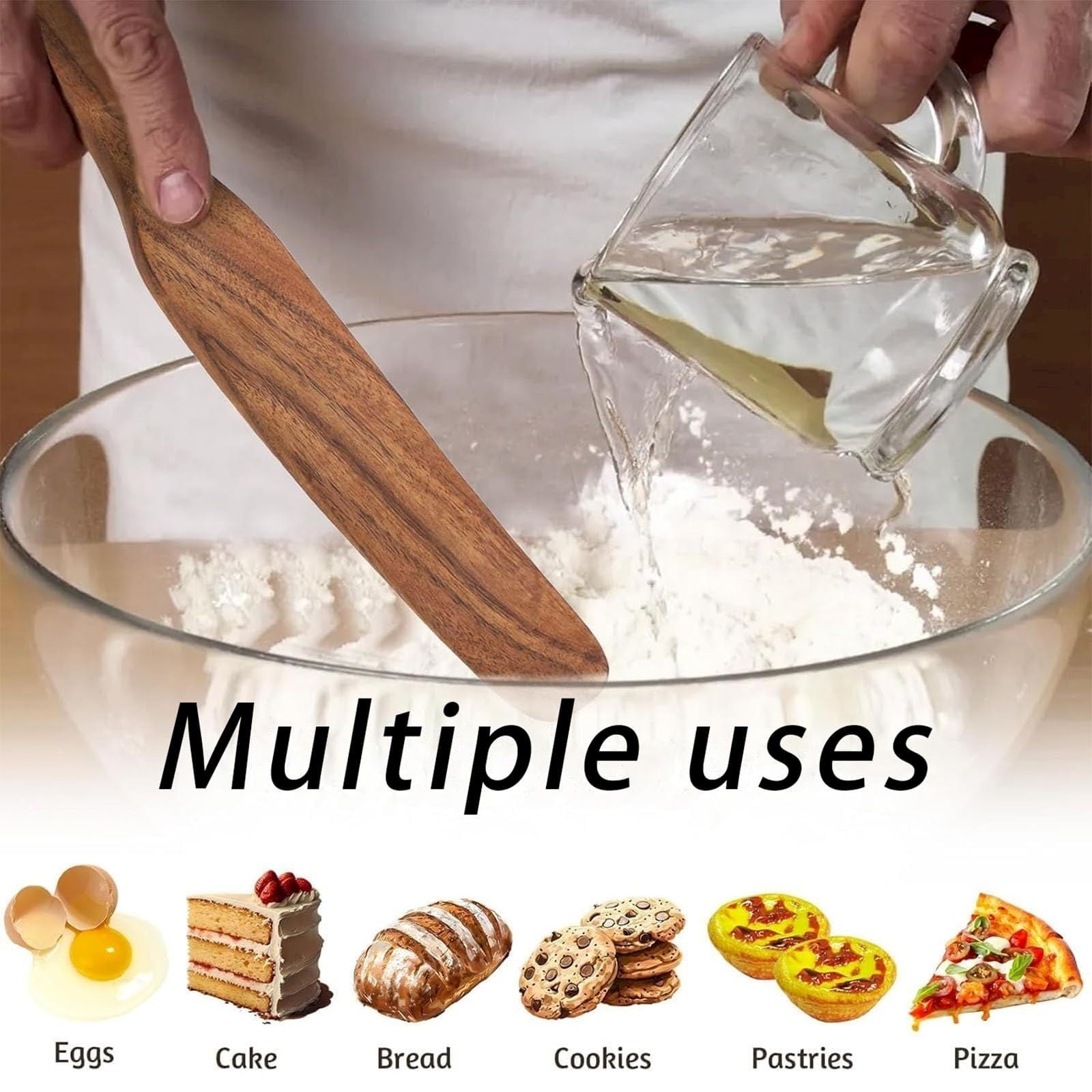 1 11.02" Spurtle for Sourdough Starter, Spreading, Cooking, Mixing, Reaching Bottom of Jar, Kitchen Utensils, Kitchen... - Image 6