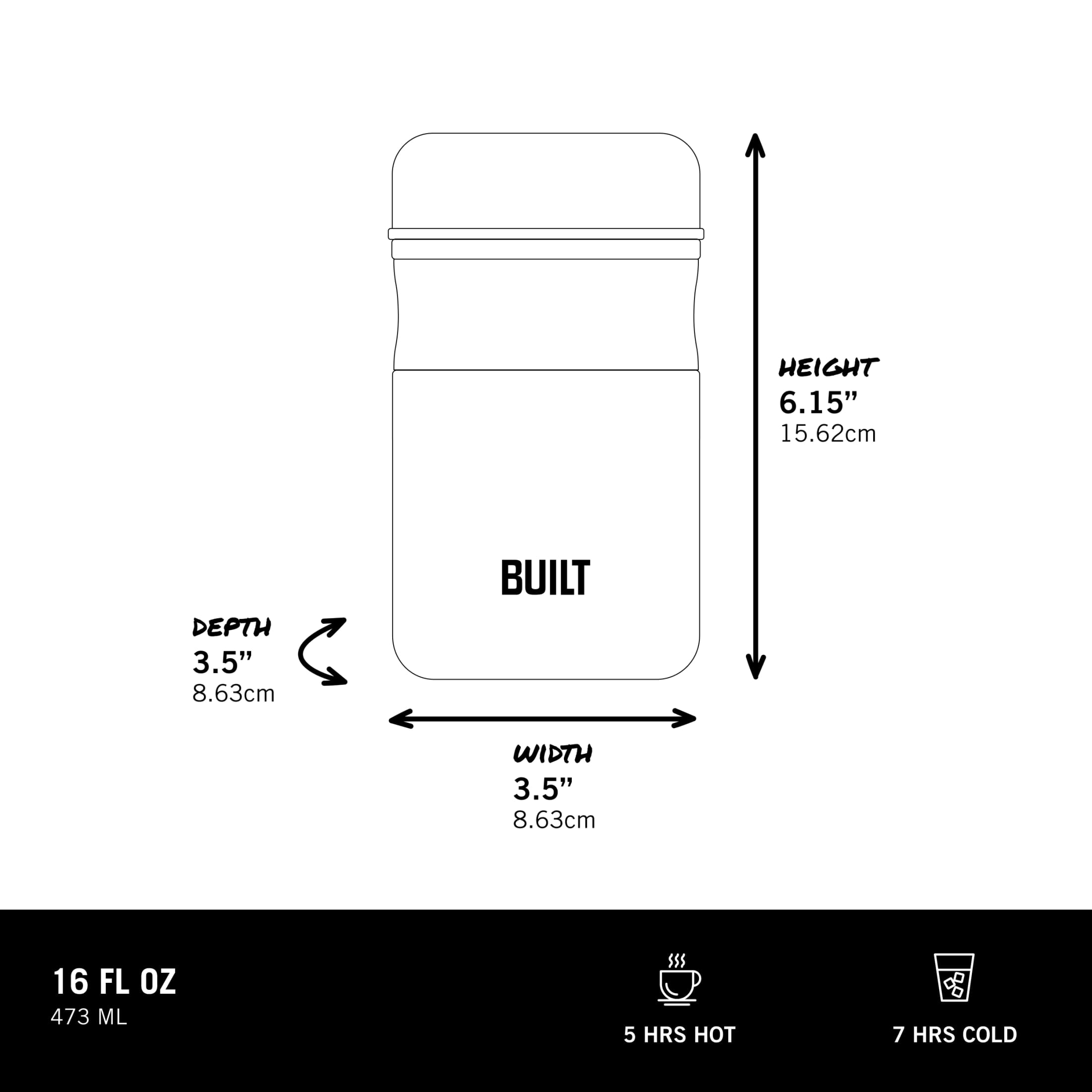 16 oz Double-Wall Vacuum Insulated Food Jar, Sage Green - Image 3