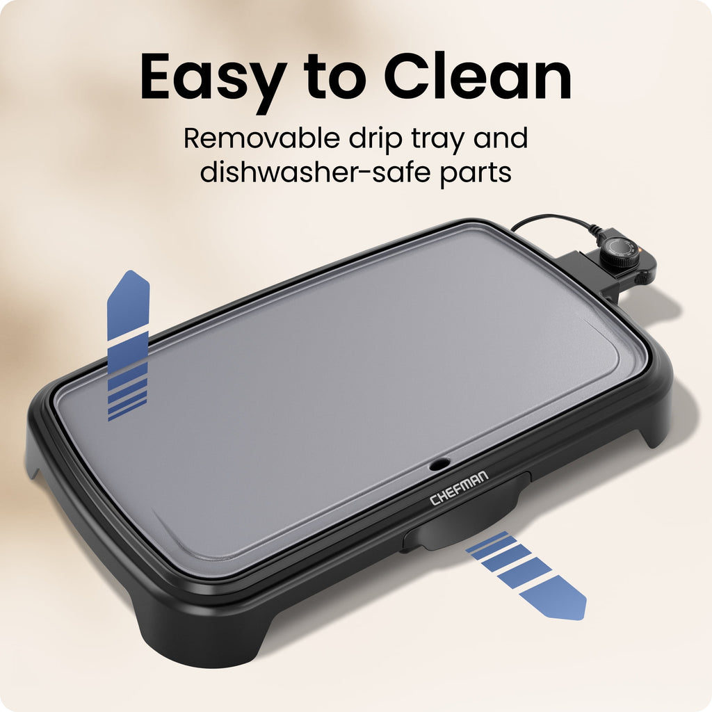 10" x 20" Nonstick Extra-Large Griddle, Grey - Image 5