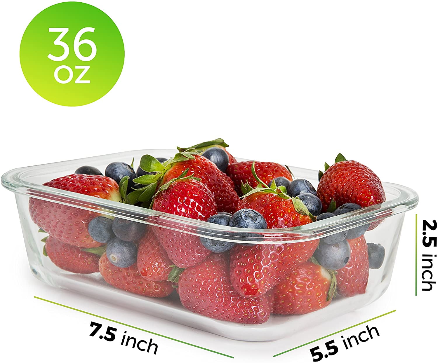 5 Packs Glass Food Storage Containers - Meal Containers, 36 Oz - Image 5