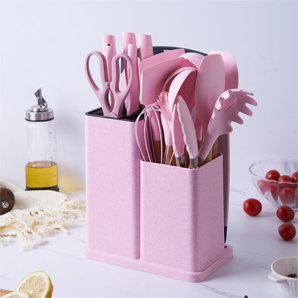 Kitchen Utensils Set- 19 Pcs Silicone Cooking Utensils Set for Nonstick Cookware-Silicone Spatulas Set, Kitchen Gadge... - Image 4